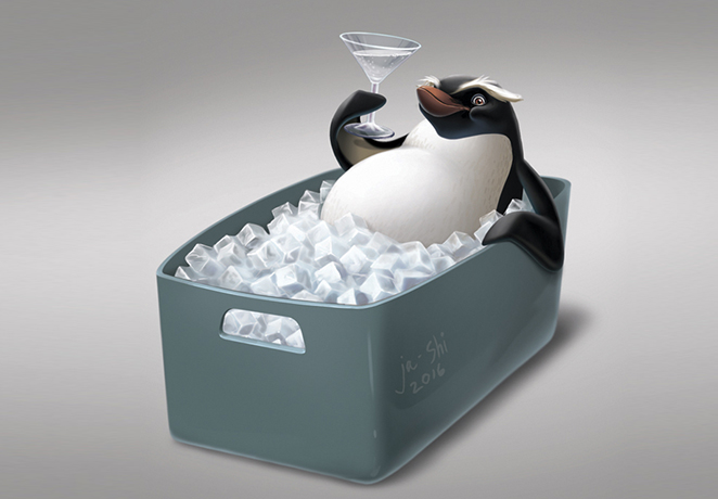 Смешнейший анекдот про похождения пингвинов в жару