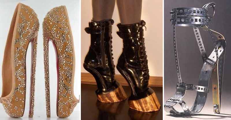 Абсолютно некомфортабельные и сумасшедшие каблуки модного мира